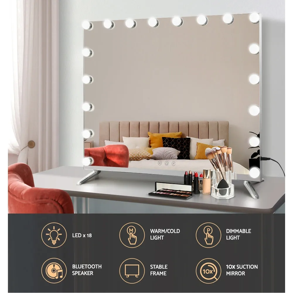 18 LED Bluetooth Makeup Mirror with Touch Controls - Embellir