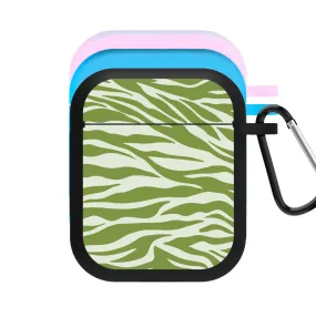 Abstract Green Print AirPods Case