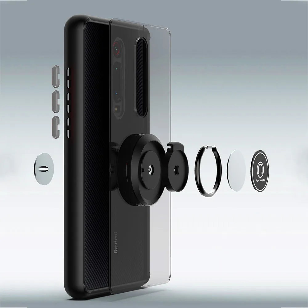 AMZER Q Shadow 1 Series TPU   PC Protective Case For Xiaomi Redmi K20 with 360 Degrees Rotate Ring Holder