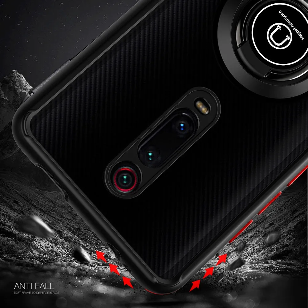 AMZER Q Shadow 1 Series TPU   PC Protective Case For Xiaomi Redmi K20 with 360 Degrees Rotate Ring Holder