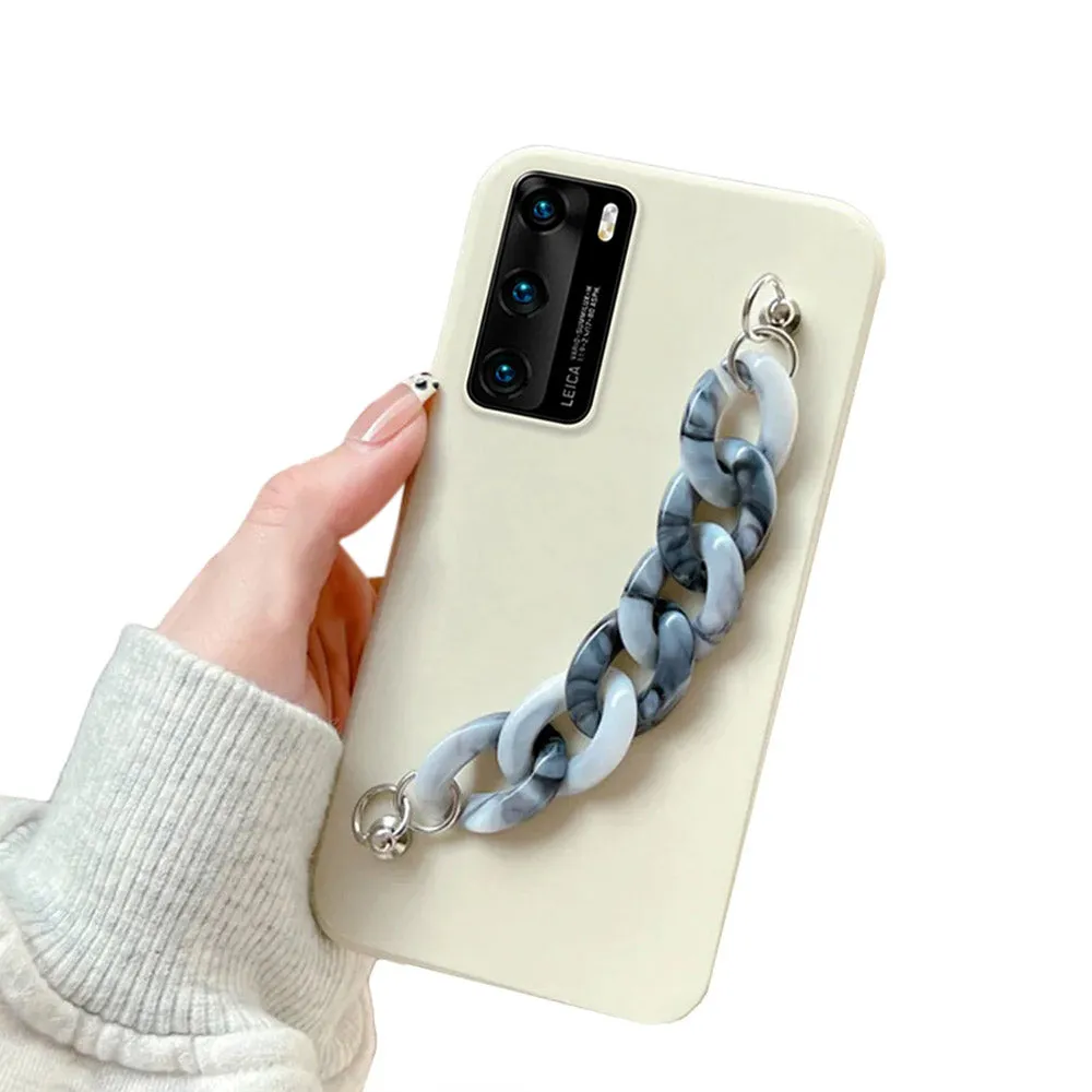 Anymob Huawei Phone Case Petticoat Luxury Marble Bracelet Silicone Cover P40 Lite P30 Lite P20 P40 Pro Mate 20 P Smart 2021 Compatible