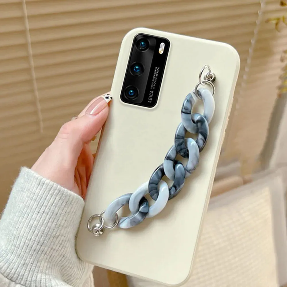 Anymob Huawei Phone Case Petticoat Luxury Marble Bracelet Silicone Cover P40 Lite P30 Lite P20 P40 Pro Mate 20 P Smart 2021 Compatible