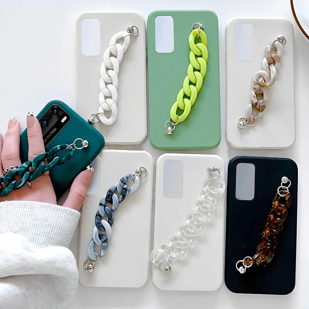 Anymob Huawei Phone Case Petticoat Luxury Marble Bracelet Silicone Cover P40 Lite P30 Lite P20 P40 Pro Mate 20 P Smart 2021 Compatible