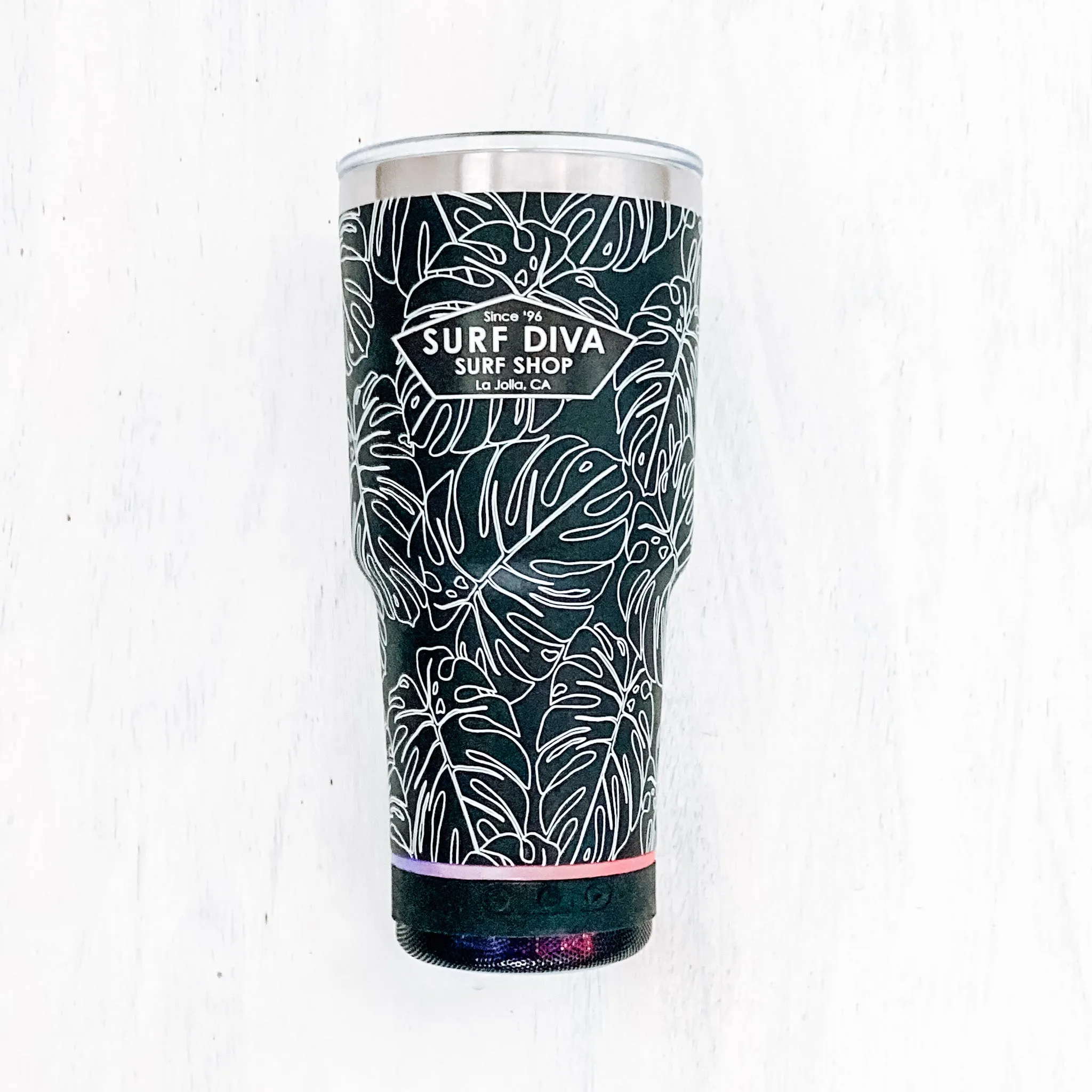 AUDIO MOBE DRINKWARE with SURF DIVA SURF SHOP Tumbler/Big Mug 24oz (kahala black)