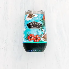 AUDIO MOBE DRINKWARE with SURF DIVA SURF SHOP Wine Tumber 12oz (kandui)