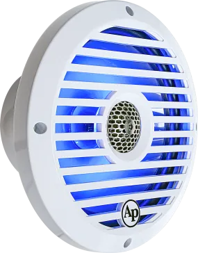 Audiopipe 8” Coaxial 2-Way Marine Speaker with LED lights (APSW-804GL) 2024 SALT WATER SERIES