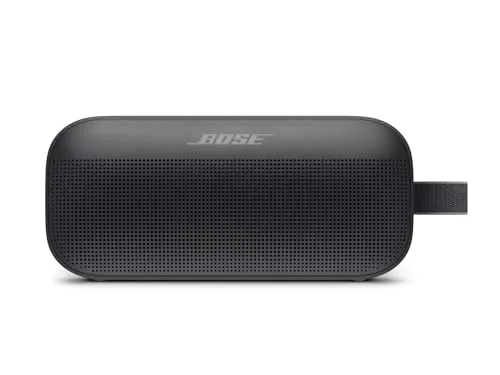 Bose SoundLink Flex Bluetooth Speaker, Portable Speaker with Microphone, Wireless Waterproof Speaker for Travel, Outdoor and Pool Use, Black