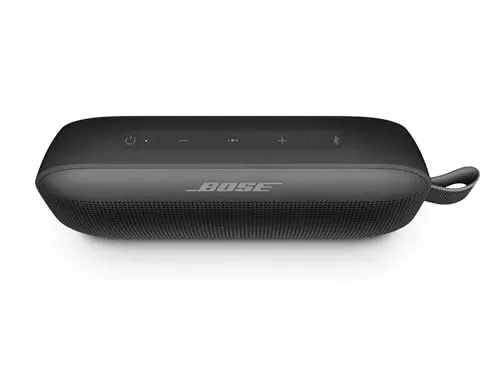 Bose SoundLink Flex Bluetooth Speaker, Portable Speaker with Microphone, Wireless Waterproof Speaker for Travel, Outdoor and Pool Use, Black