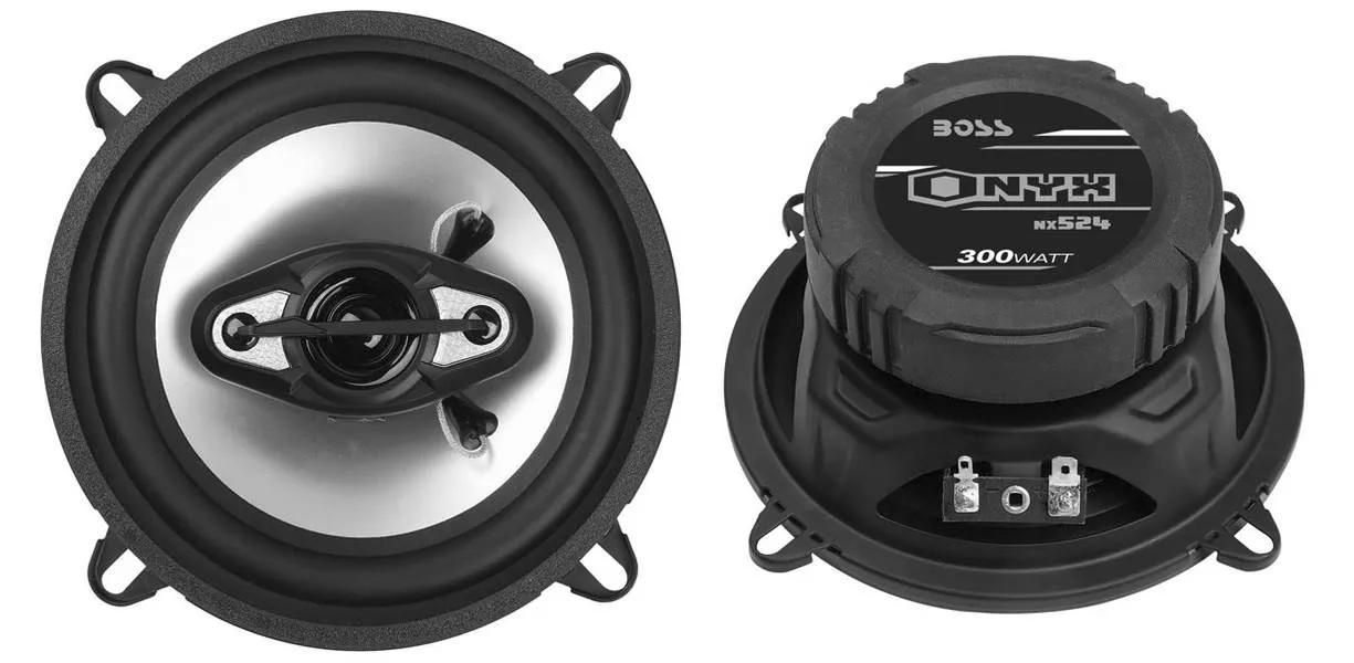 BOSS NX524 5.25" 300W and 6.5" 400W 4 Way Car Audio Coaxial Speaker Set (4 Pack)