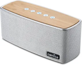 COMISO Bluetooth Speakers, 20W Loud Wood Home Audio Outdoor Portable Wireless Speaker, Subwoofer Tweeters for Super Bass Stereo Sound Bluetooth 5.0 Handsfree 24H Playtime