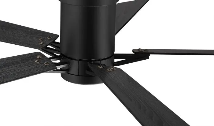 Craftmade WYT52FB5 Wyatt 52" Indoor/Outdoor Ceiling Fan with Light Kit In Flat Black