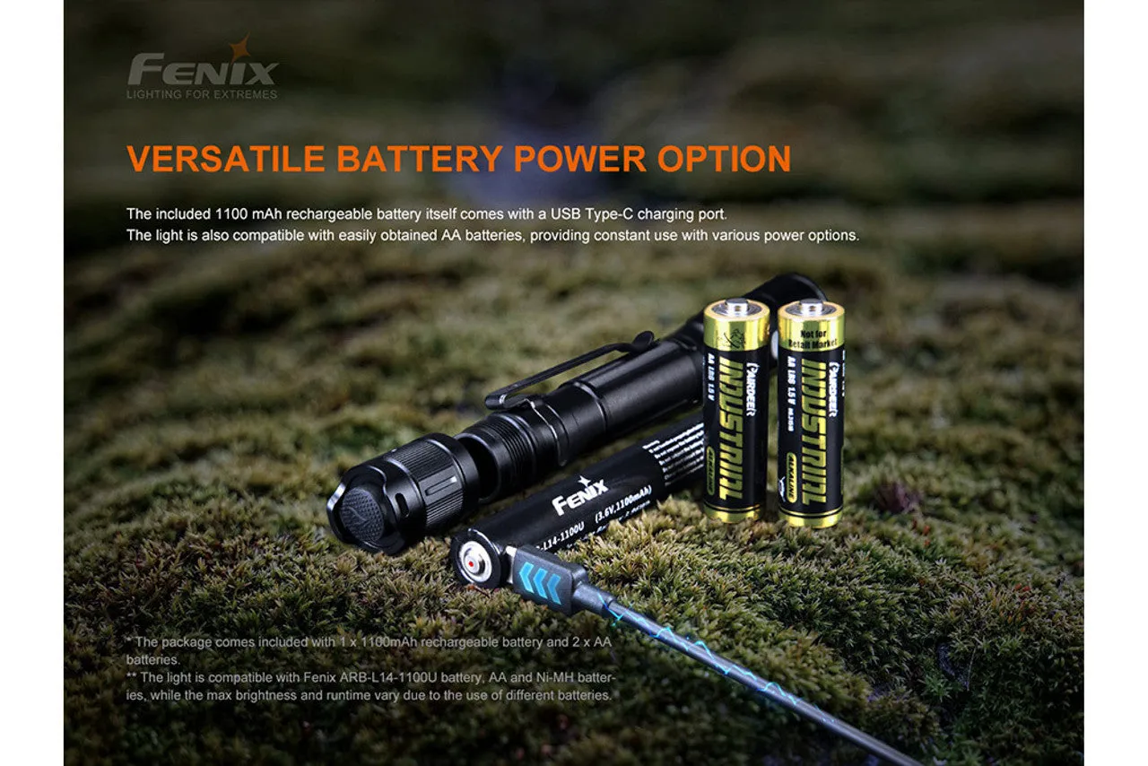 Fenix LD22 v2 800 Lumen Compact Pen Style Flashlight USB-C Rechargeable Battery Included