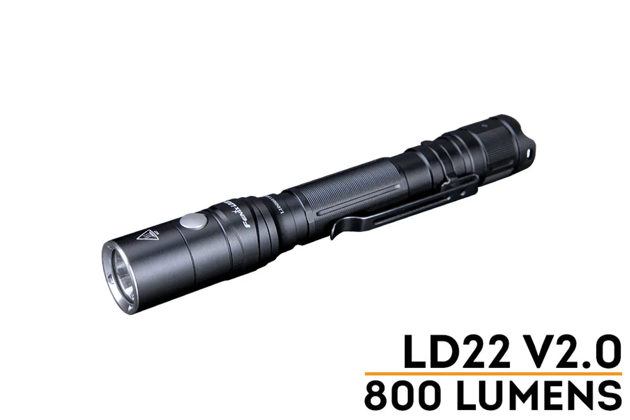 Fenix LD22 v2 800 Lumen Compact Pen Style Flashlight USB-C Rechargeable Battery Included