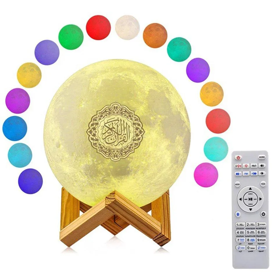 FTE Wireless Speaker Usb Charging 3D LED Globe Moonlight With Wooden Frame Home Decoration Desktop Decoration