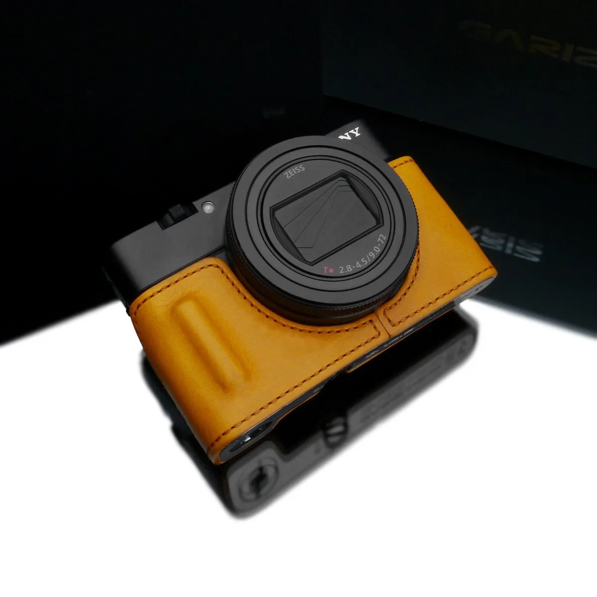 Gariz Mustard HG-RX100M7MT Leather Camera Half Case for Sony RX100M7/RX100M6