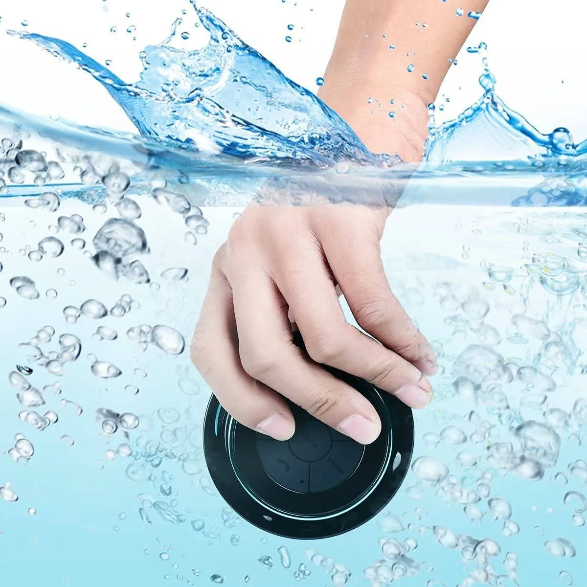 HAISSKY Portable Waterproof Wireless Speaker with FM Radio and Suction Cup