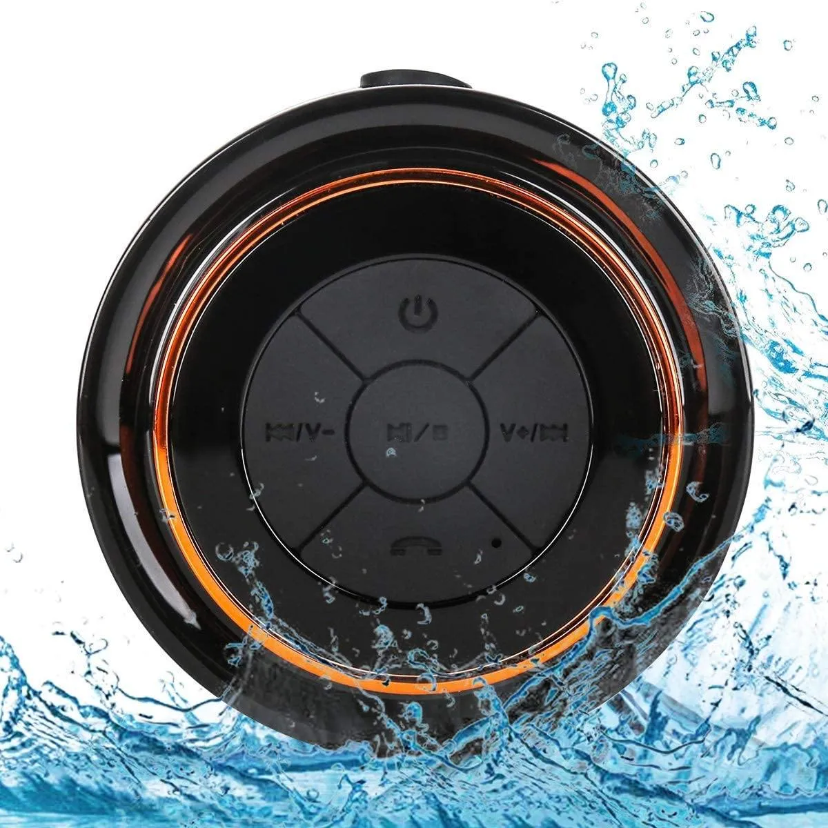 HAISSKY Portable Waterproof Wireless Speaker with FM Radio and Suction Cup