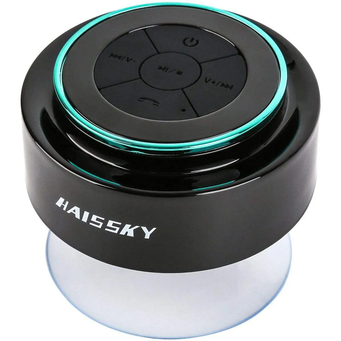 HAISSKY Portable Waterproof Wireless Speaker with FM Radio and Suction Cup