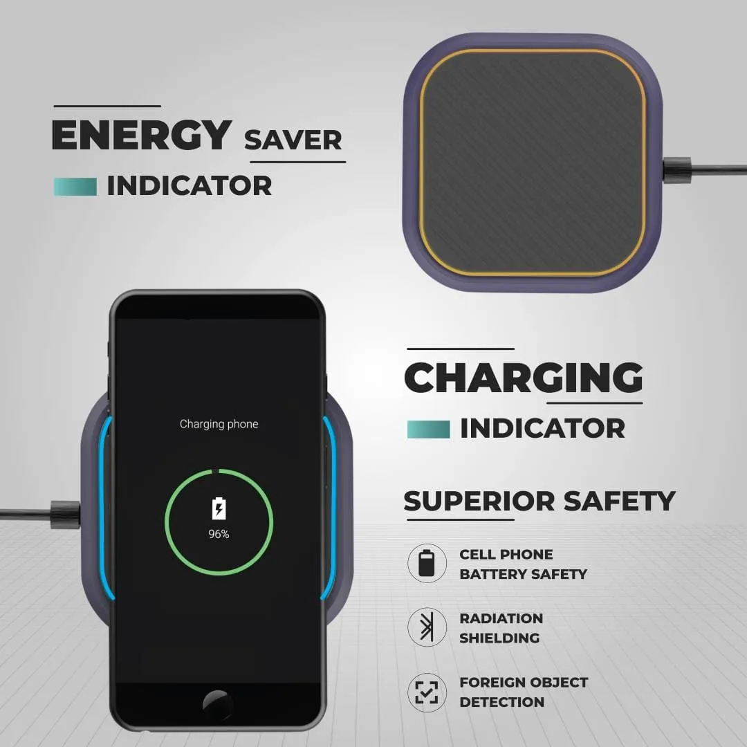 Hammer Flex Wireless Charger 15 Watt Fast Charger with Type-C