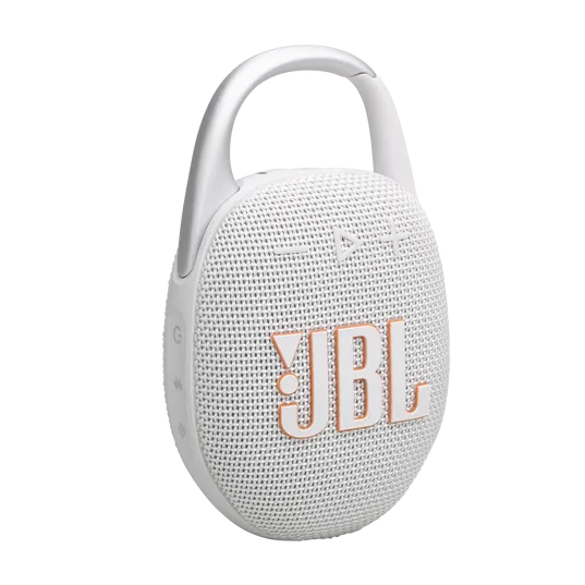 JBL CLIP 5 Ultra-Portable Bluetooth Speaker (White)