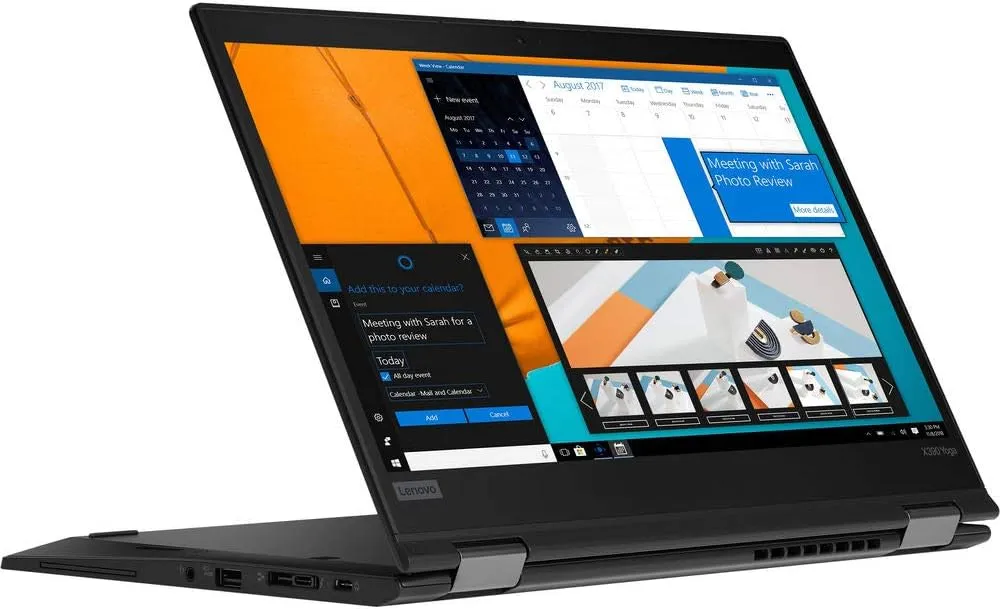 Lenovo ThinkPad X390 Yoga 13.3" FHD (1080p) Versatile 2-in-1 Notebook Tablet   Stylus (Touchscreen) - Intel Core i5-8365U @ 4.10 GHz Quad-Core (8th Gen) | 16GB RAM, 256GB NVMe SSD, USB-C, HDMI | Windows 11 - (Certified Refurbished) - 1 Year Warranty