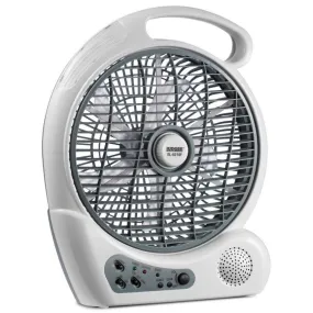 Ludger 10" Rechargeable Fan Led Lights and Radio