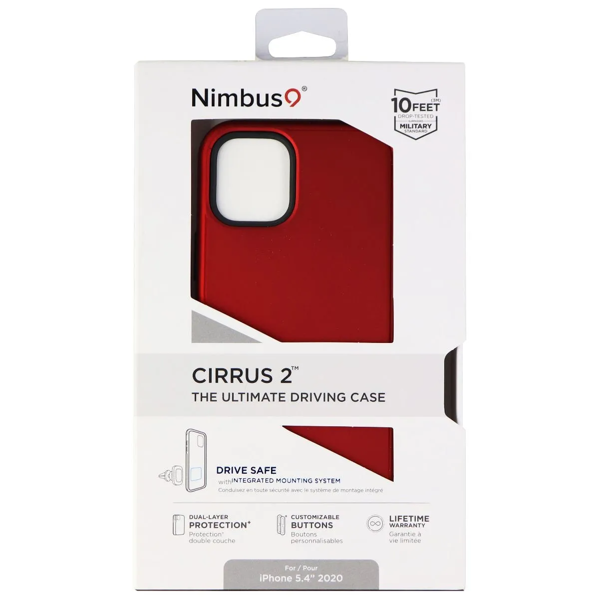 Nimbus9 Cirrus 2 Series Case for iPhone 12 Mini - Crimson Red