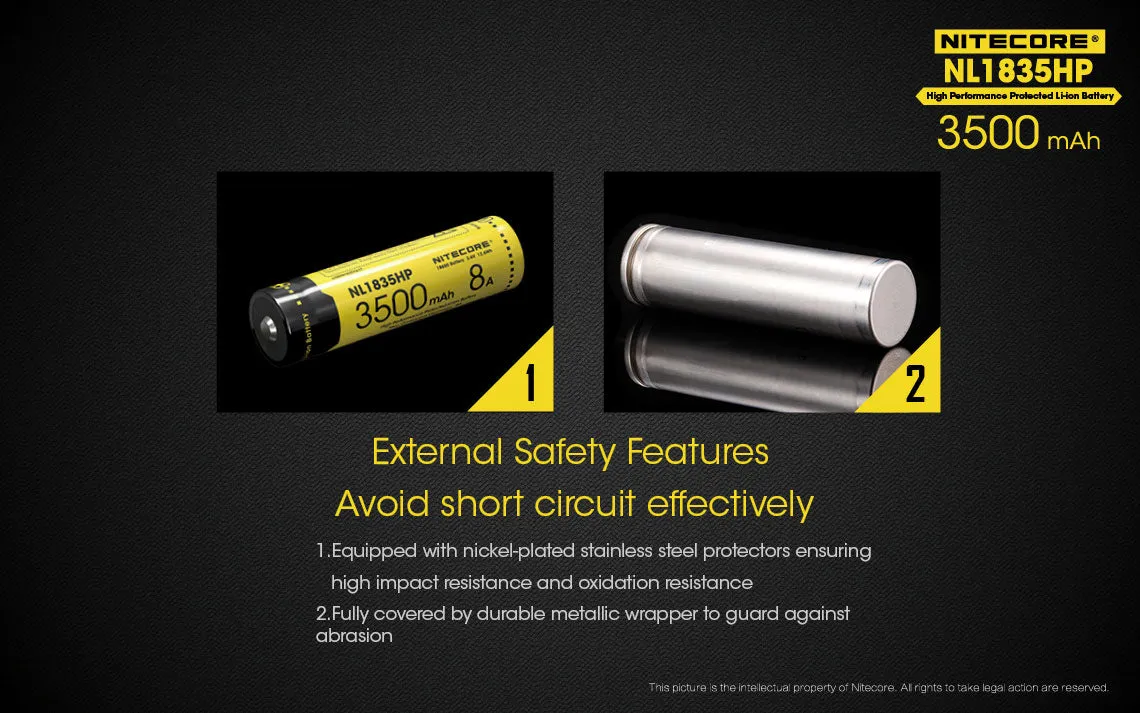 Nitecore NL1835HP 3500mAh Protected 18650 Rechargeable Battery