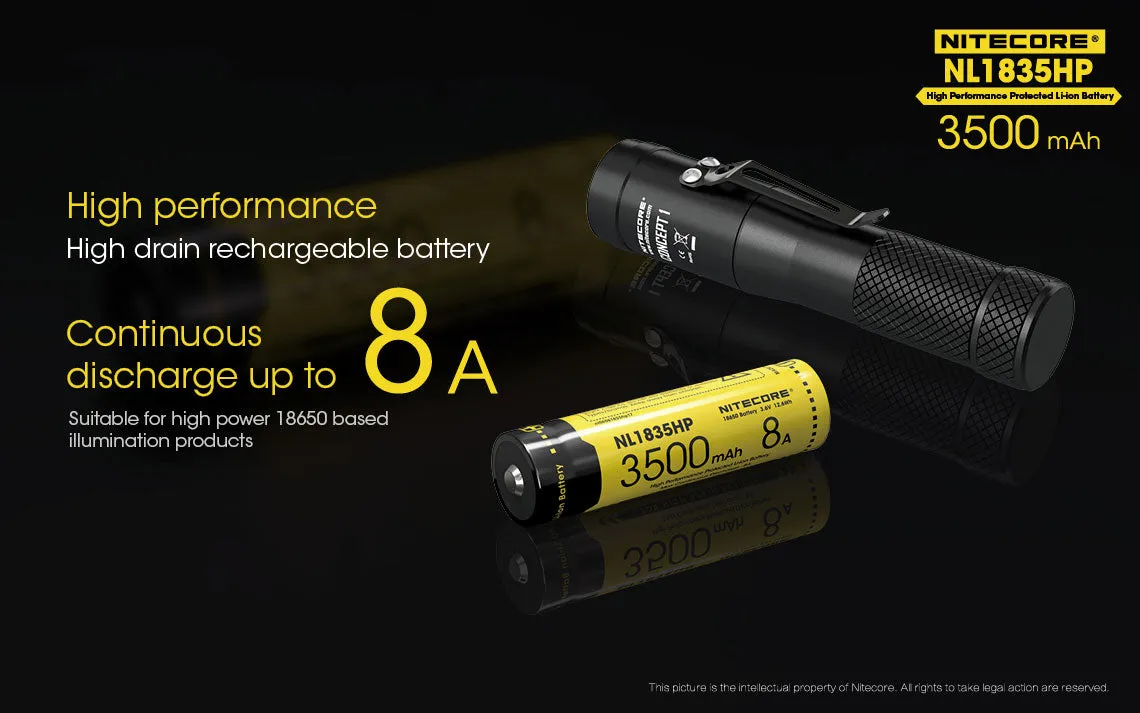 Nitecore NL1835HP 3500mAh Protected 18650 Rechargeable Battery