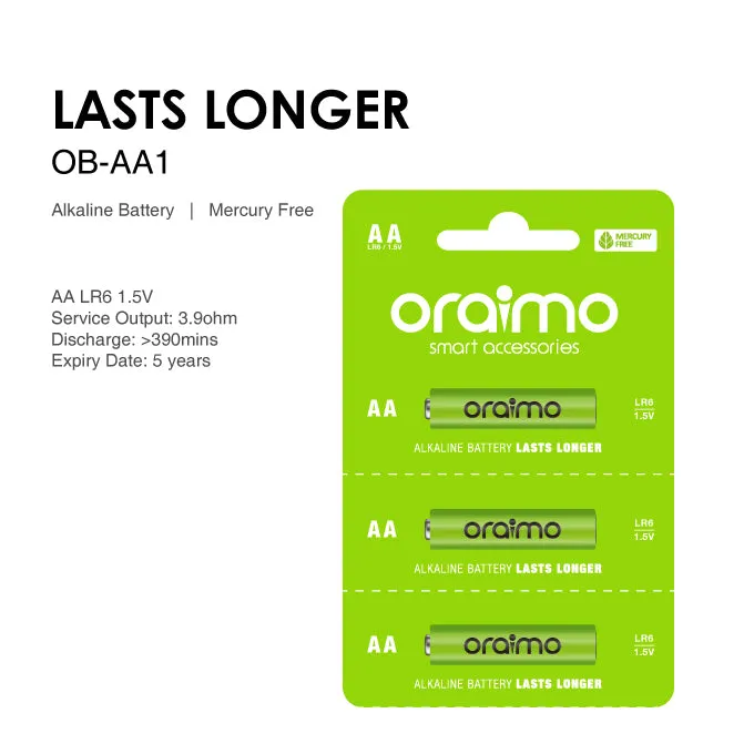 oraimo Battery AA Dry Cell 10 Pcs