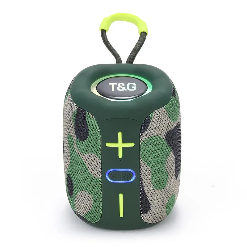 Portable Bluetooth Speaker Wireless Speakers 1200mAh Waterproof Mini Bass Column AUX TF BT Loud Speaker With LED Light