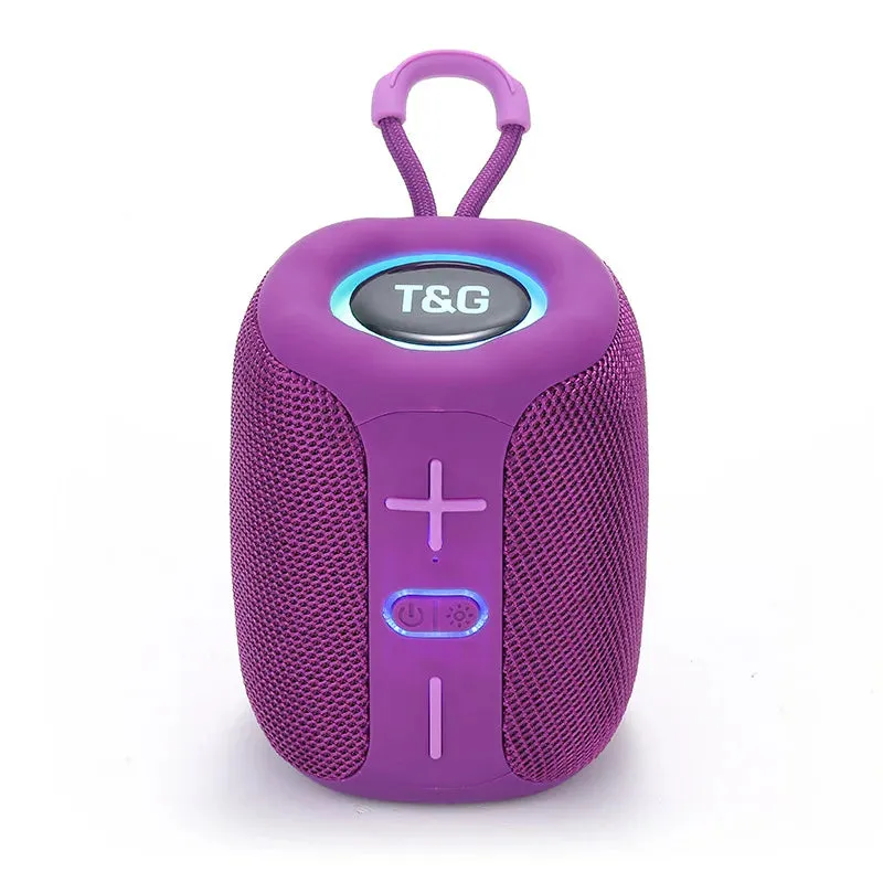 Portable Bluetooth Speaker Wireless Speakers 1200mAh Waterproof Mini Bass Column AUX TF BT Loud Speaker With LED Light