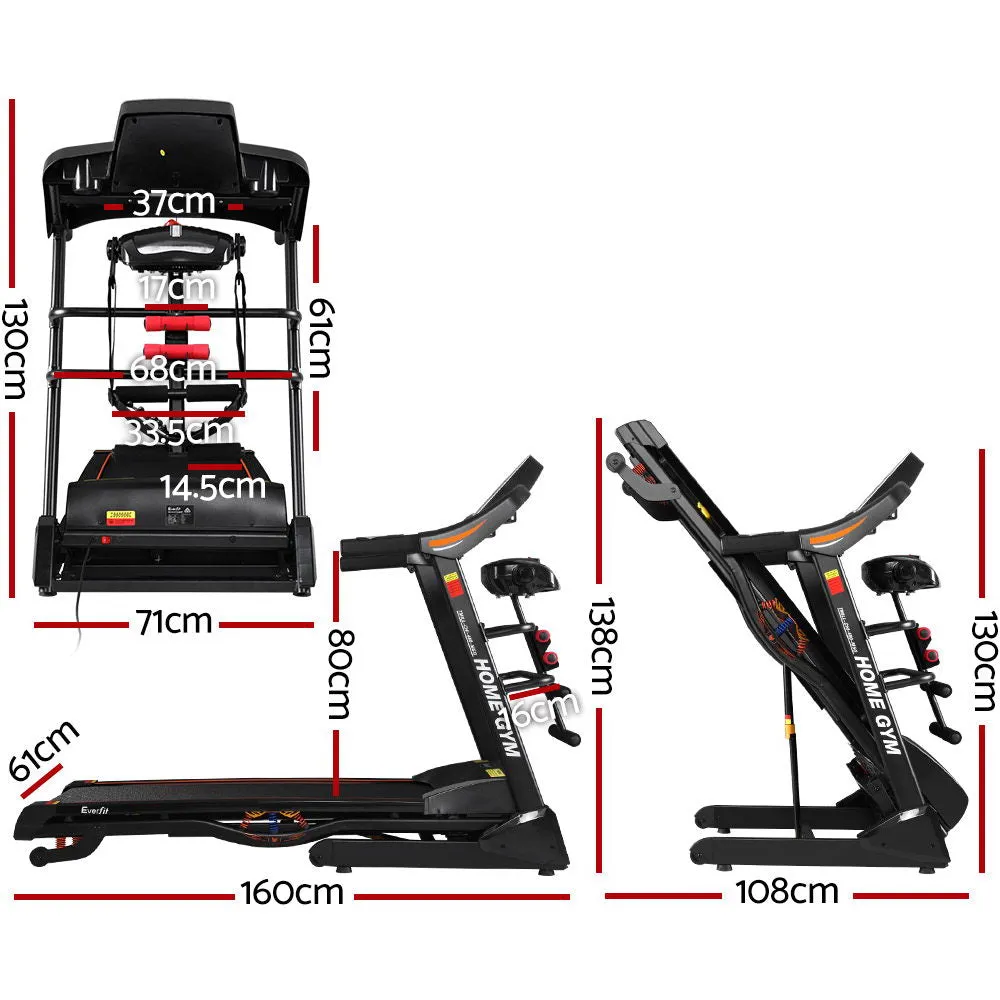 Powerful Electric Treadmill w/ Massager & Dumbbells - Everfit