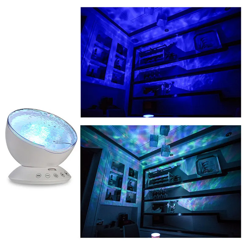 Premium Ocean Wave LED Projector Lights Speaker with Remote control