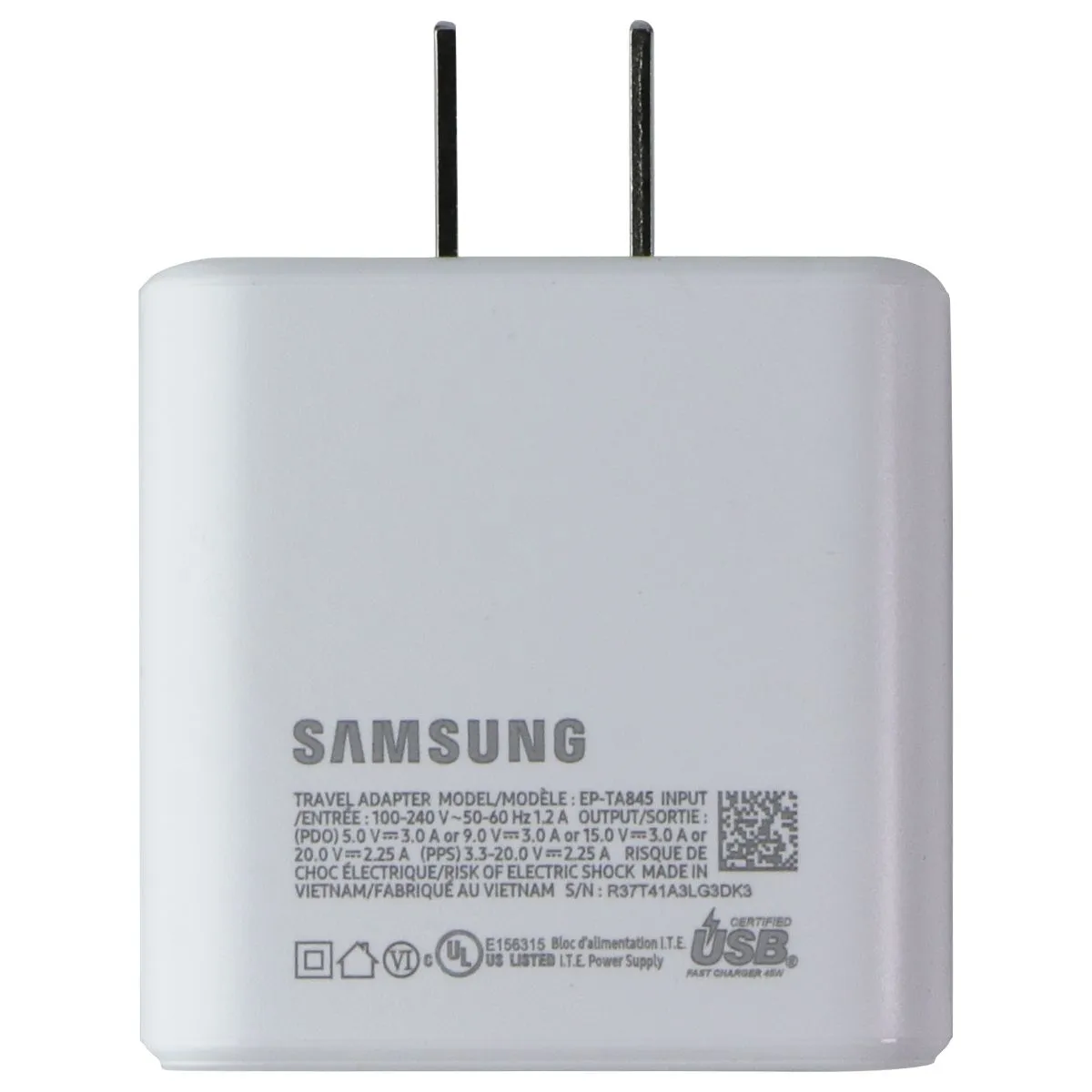 Samsung - Super Fast Charging 45W USB Type-C Wall Charger - White( EP-TA845)