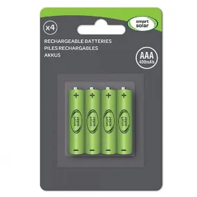 Smart Solar Aaa Recharge Batteries - 4 Pack