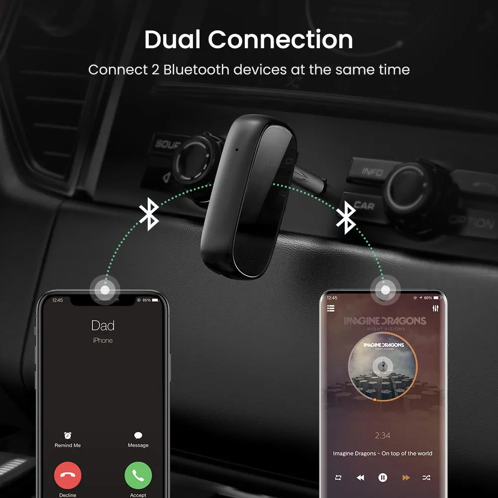 UGREEN Bluetooth 5.0 Aux Car Adapter